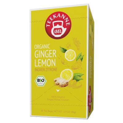 Teekanne Premium Bio Tee, Ginger Lemon, 20 Stück