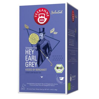 Teekanne BIO Luxury Cup Hey Earl Grey, Pyramidenbeutel, 25 Stück