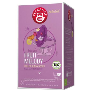 Teekanne BIO Luxury Cup Fruit Melody, Pyramidenbeutel, 25 Stück