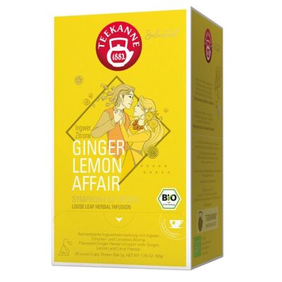 Teekanne BIO Luxury Cup Ginger Lemon Affair, Pyramidenbeutel, 25 Stück