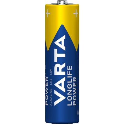 Batterie Alkali-Mangan, Mignon AA, Longlife Power, LR06, 1.5V, 10 Batterien, Kunststofffreie Verpackung