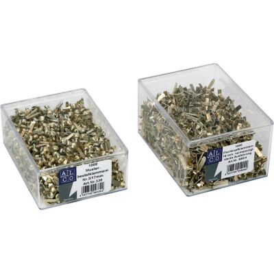 Musterbeutelklammern Gr.3 / 17 mm, Rundkopf, Kopfdurchmesser 7 mm