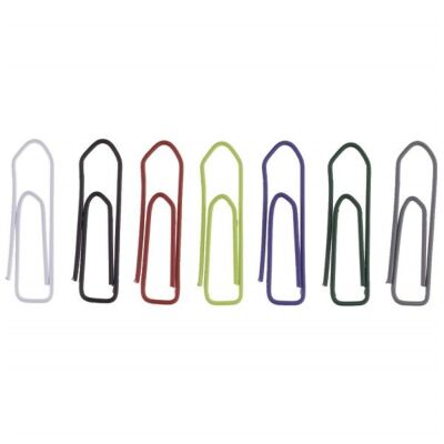 Briefklammern, 26 mm, eckig, lackiert, farbig sortiert