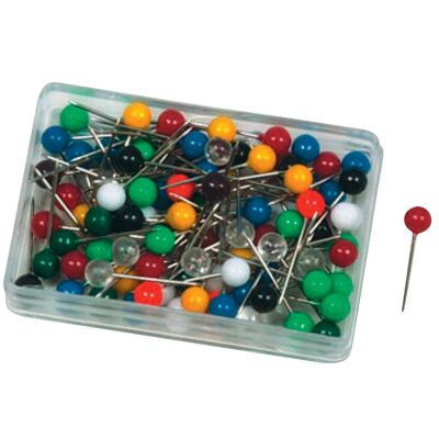 Pinnnadeln, Kopfdurchmesser 5 x 16 mm, Rundkopf, 100 Stück