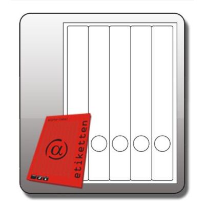 Rückenschild, lang/schmal, 285 x 39 mm, 100 Blatt