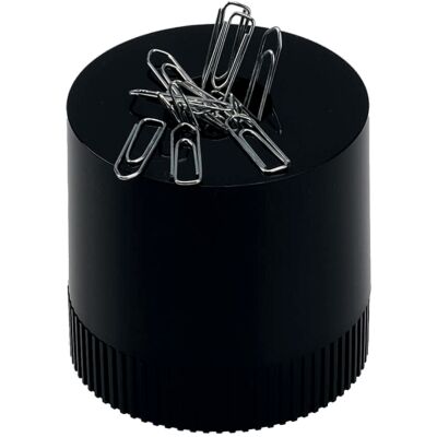 Büroklammerspender clip-boy, rund, magnetisiert, Ø 70 x 70 mm, inklusive Büroklammern