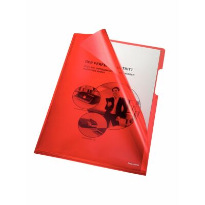 Aktenhülle, DIN A4, PVC-Folie, 150 my, Oberfläche glatt, glasklar, Greifausstanzung, 100 Hüllen