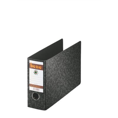 Ordner Serie No.1, Hartpappe, geklebtes Rückenschild, ohne Kantenschutz, schwarz