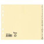 Kartonregister, 24-teilig, A-Z, Karton, chamois