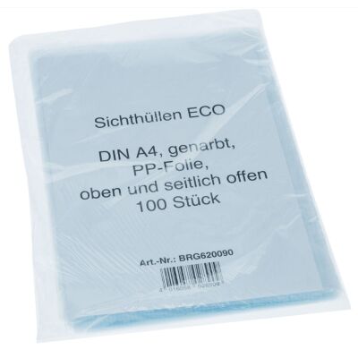 Aktenhülle DIN A4, farblos, PP-Folie, Oberfläche glatt, glasklar
