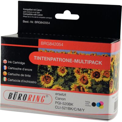 Tintenpatrone, ersetzt Canon (PGI-520BK, CLI-521BK ...)