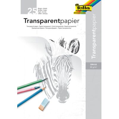 Transparentpapier/Architektenpapier, 80g/qm, weiß, 25 Blatt