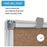 Korktafel Earth, Aluminiumrahmen