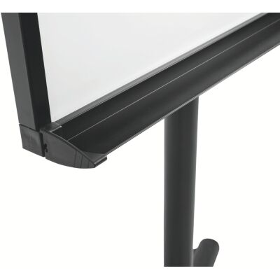 Flipchart, mobil, magnethaftend, 2 Seitenarme, Rollensternfuß, höhenverstellbar