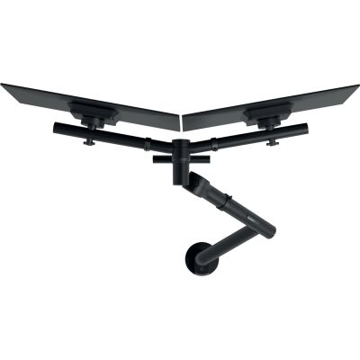 Monitorarm 643 für 2 Monitore, Vesa - Schnellverschluss, mit Klemme für Tischplatten von 14 bis 40 mm, Traglast max. 4 kg pro Monitor