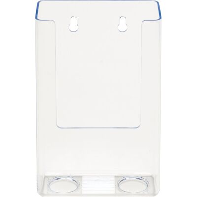Prospekthalter mit flacher Rückseite,zum Aufstellen/ zur Wandmontage, transparent