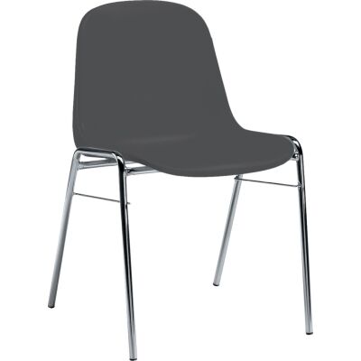 Besucherstuhl HIP, 4-Fuß-Gestell verchromt, Sitzschale Polyamid