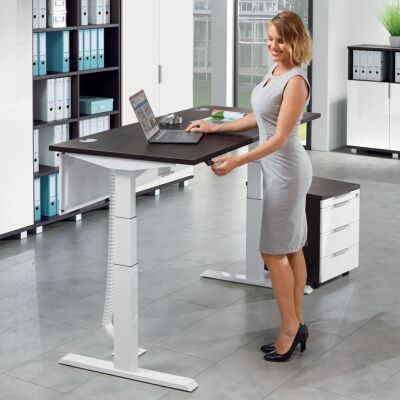 Knieraumblende für Sitz-/Stehschreibtische, Metall, pulverbeschichtet, inkl. Montagematerial