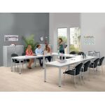 Besprechungstisch BASE-MODUL Q, Gestell Alusilber,...