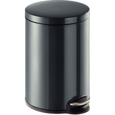Tretabfalleimer, Metall, anthrazit, herausnehmbarer Inneneimer