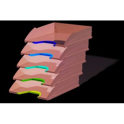 Briefkorb VARICOLOR®, DIN A4/C4, farbige Greifausschnitte, 5 Stück