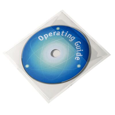 Selbstklebetaschen Pocketfix CD, 127 x 127 mm, selbstklebend, Verschlussklappe, transparent