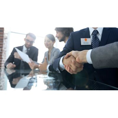 Namensschild, Magnethalterung, transparent, 25 Stück