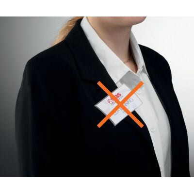 Namensschild Click Fold,  konvex, Magnethalterung, transparent, 10 Stück