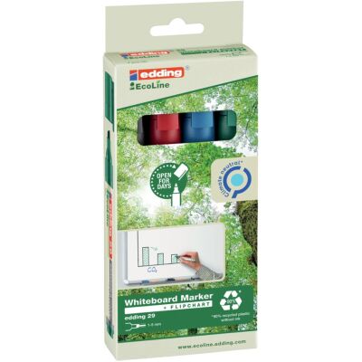Whiteboardmarker 28, Rundspitze,  non-permanent/trocken abwischbar, nachfüllbar, sortiert