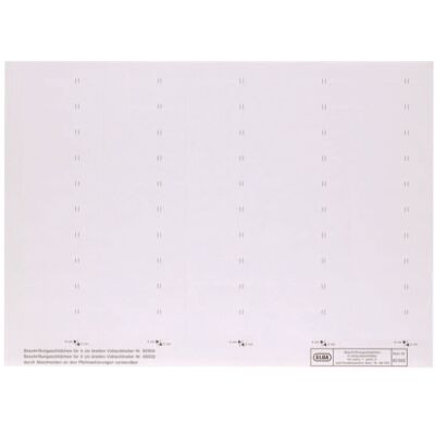 Beschriftungsschildchen für Vertic 1 Hängeregistratur, Beutel mit 10 BLatt mit 50 Schildchen