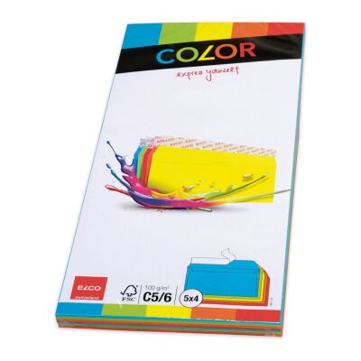 Briefumschlag DIN C5/6, ohne Fenster, haftklebend, 100g/qm, 229 x 114 mm