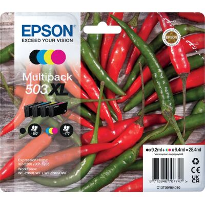 Tintenpatrone 503 BK, für Epson Drucker, ca. 210 Seiten, 4,6 ml, schwarz