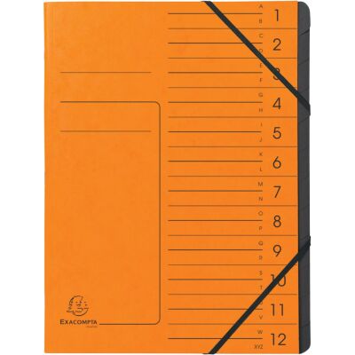 Ordnungsmappe Colorspan, DIN A4, 7 Fächer, Eckspanner, Fächerblock schwarz, Deckel Liniendruck