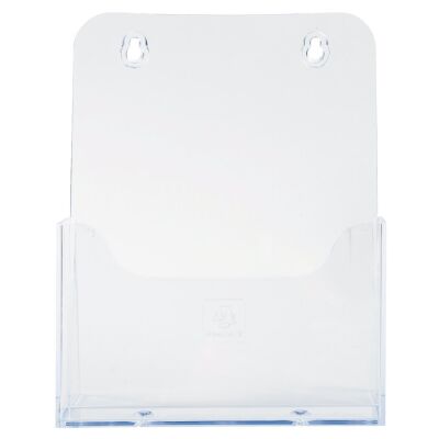 Prospekthalter, glasklar, 1 Fach, hochformat, Fülltiefe: 28 mm