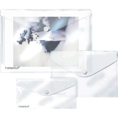 Sichttasche, für DIN lang, Klettverschluss, (H x B) 125 x 225 mm, 10 Stück