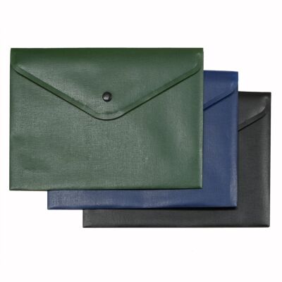 Sichttasche, opak, Druckknopf, geprägte Folie, 10 Stück