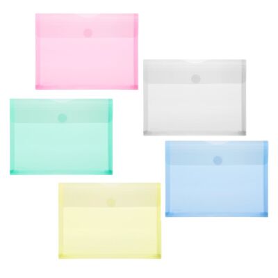 Sichttasche, für DIN A5, Dehnfalte 30 mm, Klettverschluss, 10 Stück