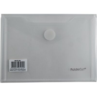 Doppel-Sichttasche, Klettverschluss, matt farblos