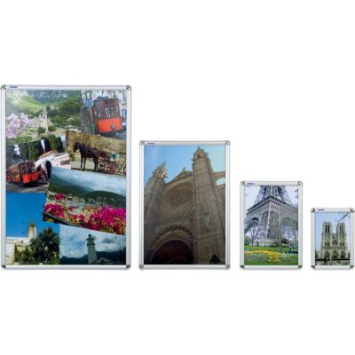 Wechselrahmen Aluminium,  mit Antireflexfolie, geeignet Wandmontage