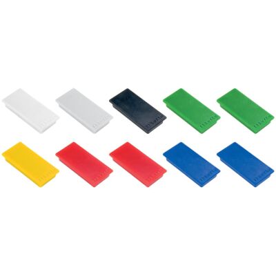 Haftmagnet, 23 x 50 mm, Haftkraft 1000g (bis zu 10 Blatt DIN A4 80g/qm), Packung à 10 Stück