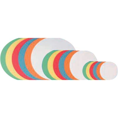 Moderationskreise, 6 Farben sortiert, 130g/qm, 100 % Altpapier,