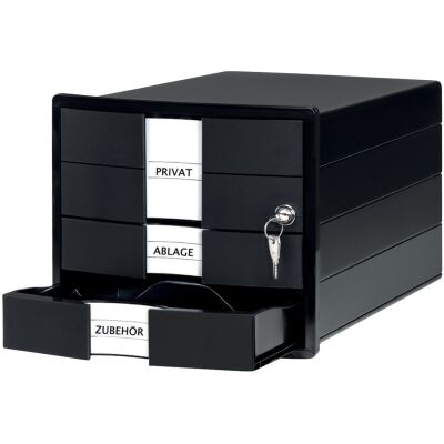 Schubladenbox IMPULS, 3 Schubladen, geschlossen, 2 Standard Schübe, 1 hohe Schublade, (H x B x T) 235 x 280 x 368 mm