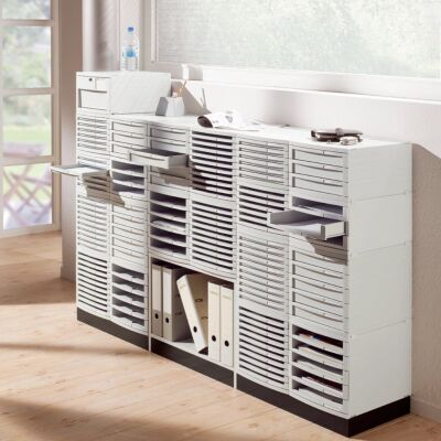 Schubladenbox CONTUR, DIN A4+, 5 Schubladen, offen, (H x B x T) 307 x 300 x 382 mm