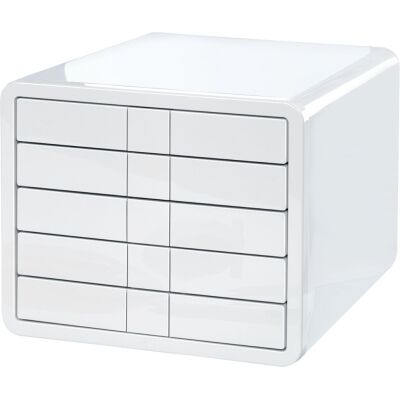 Schubladenbox i-BOX, DIN A4+, 5 Schubladen, geschlossen, hochglanz, (H x B x T) 247 x 295 x 355 mm