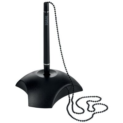 Kugelschreiberständer Delta, mit nachfüllbarem Kugelschreiber