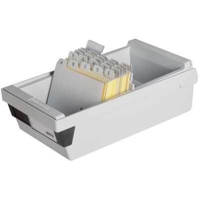 Karteikasten, für 1300 Karten, lichtgrau