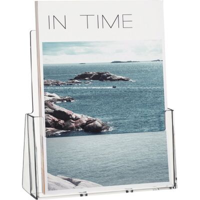 Tischprospekthalter 1-fach, glasklar, frei stehend