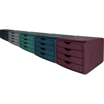 Schubladenbox the green chameleon, DIN A4+, 4 Schubladen, geschlossen,  (H x B x T) 215 x 265 x 332 mm