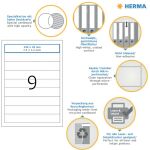 Einsteckrückenschild, kurz/breit, weiß, Karton