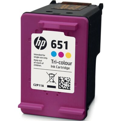Tintenpatrone 651, für HP-Drucker, ca. 600 Seiten, schwarz